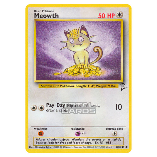 Pokemon - Base - Base Set 2 - Meowth - 80/130