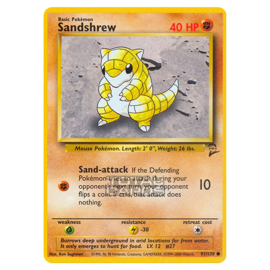 Pokemon - Base - Base Set 2 - Sandshrew - 91/130