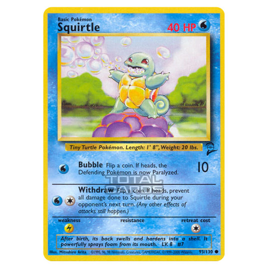 Pokemon - Base - Base Set 2 - Squirtle - 93/130