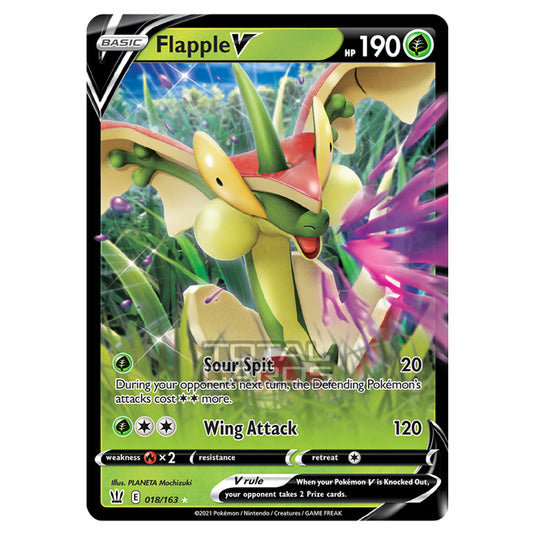 Pokemon - Sword & Shield - Battle Styles - Flapple V - 018/163