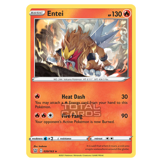 Pokemon - Sword & Shield - Battle Styles - Entei - 020/163