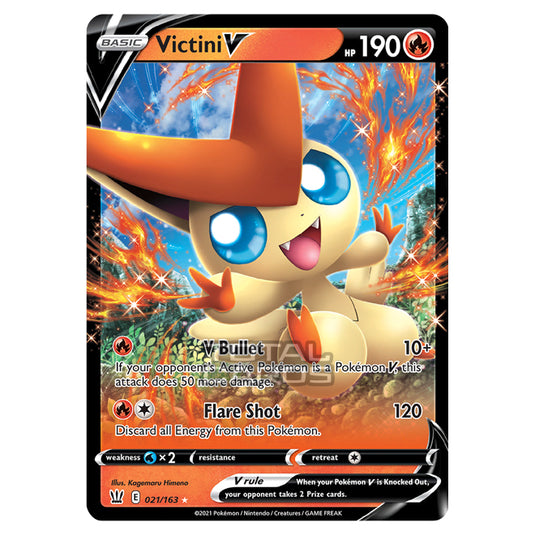 Pokemon - Sword & Shield - Battle Styles - Victini V - 021/163