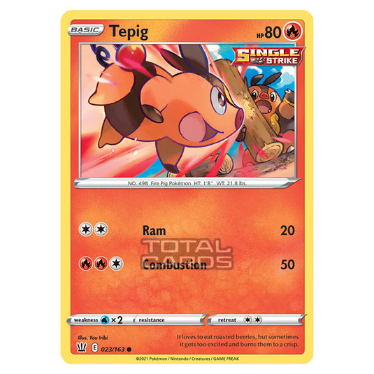 Pokemon - Sword & Shield - Battle Styles - Tepig - 023/163