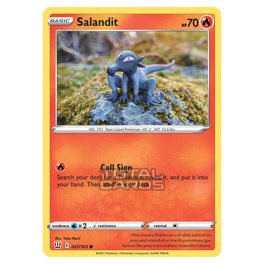 Pokemon - Sword & Shield - Battle Styles - Salandit - 027/163