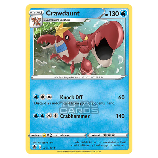 Pokemon - Sword & Shield - Battle Styles - Crawdaunt - 039/163