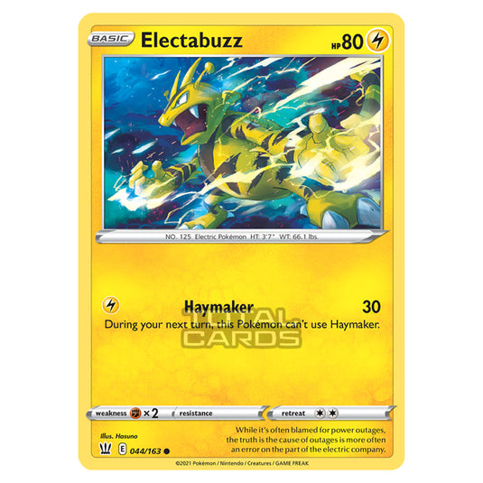 Pokemon - Sword & Shield - Battle Styles - Electabuzz - 044/163