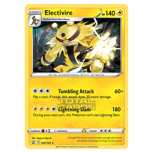 Pokemon - Sword & Shield - Battle Styles - Electivire - 045/163