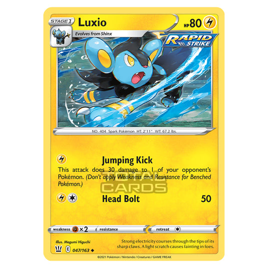 Pokemon - Sword & Shield - Battle Styles - Luxio - 047/163