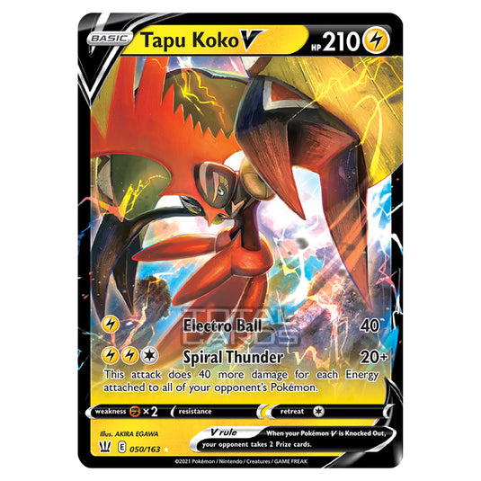 Pokemon - Sword & Shield - Battle Styles - Tapu Koko V - 050/163