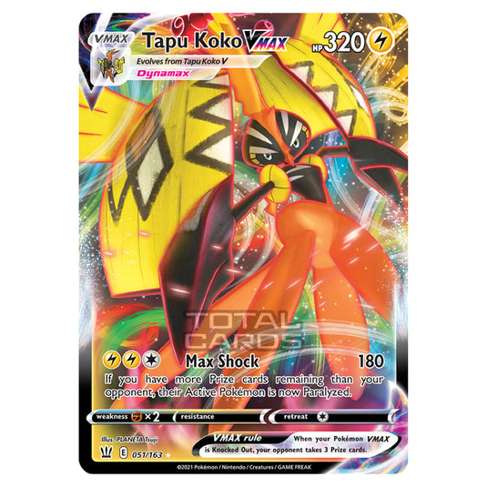 Pokemon - Sword & Shield - Battle Styles - Tapu Koko VMAX - 051/163