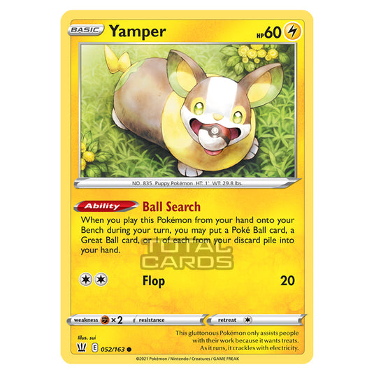 Pokemon - Sword & Shield - Battle Styles - Yamper - 052/163