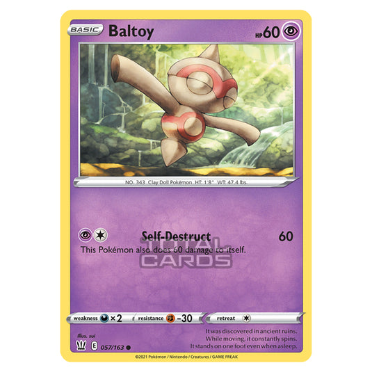 Pokemon - Sword & Shield - Battle Styles - Baltoy - 057/163