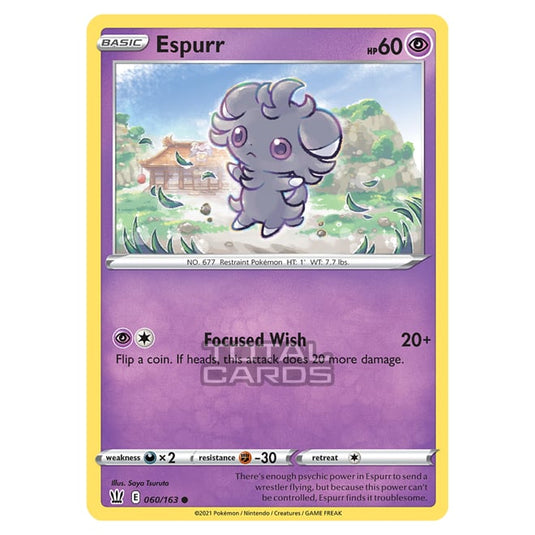 Pokemon - Sword & Shield - Battle Styles - Espurr - 060/163