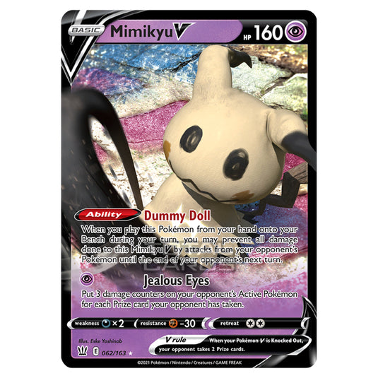 Pokemon - Sword & Shield - Battle Styles - Mimikyu V - 062/163