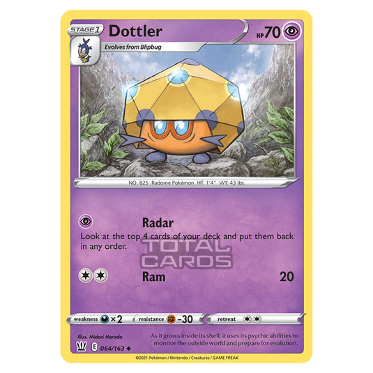 Pokemon - Sword & Shield - Battle Styles - Dottler - 064/163