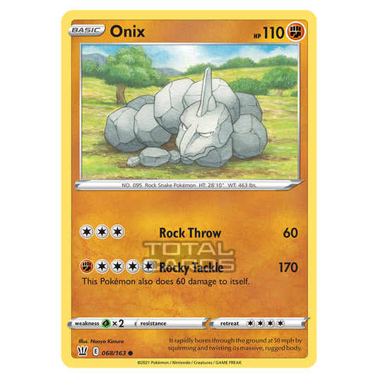 Pokemon - Sword & Shield - Battle Styles - Onix - 068/163