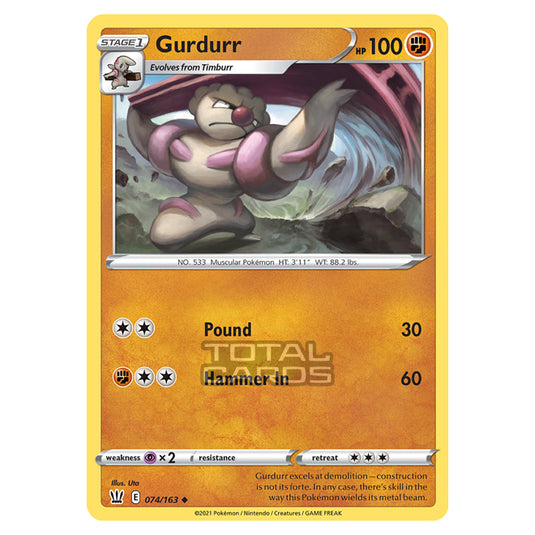 Pokemon - Sword & Shield - Battle Styles - Gurdurr - 074/163