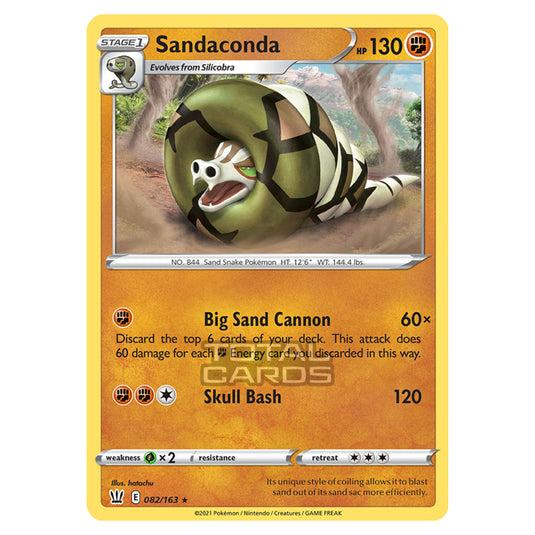 Pokemon - Sword & Shield - Battle Styles - Sandaconda - 082/163