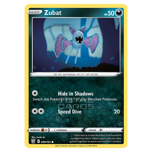 Pokemon - Sword & Shield - Battle Styles - Zubat - 089/163