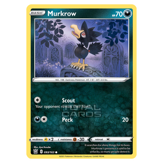 Pokemon - Sword & Shield - Battle Styles - Murkrow - 093/163