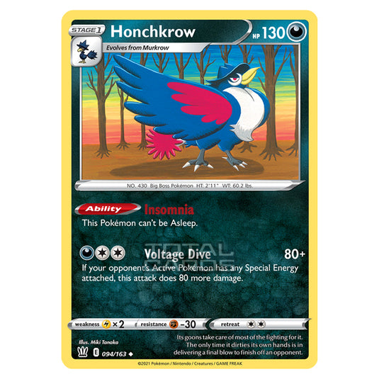 Pokemon - Sword & Shield - Battle Styles - Honchkrow - 094/163