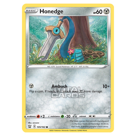 Pokemon - Sword & Shield - Battle Styles - Honedge - 105/163