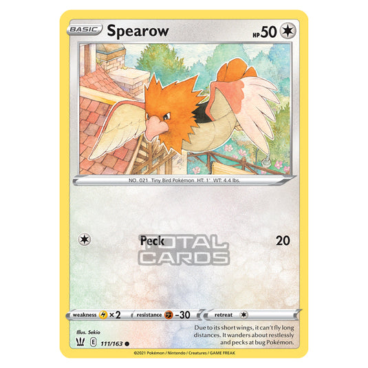 Pokemon - Sword & Shield - Battle Styles - Spearow - 111/163