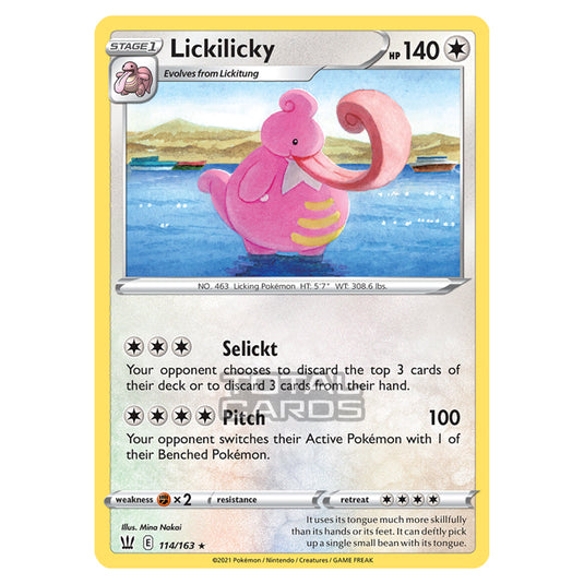 Pokemon - Sword & Shield - Battle Styles - Lickilicky - 114/163