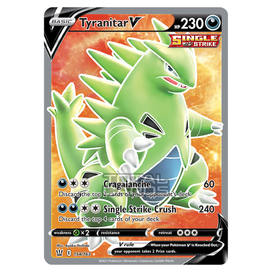 Pokemon - Sword & Shield - Battle Styles - Tyranitar V - 154/163