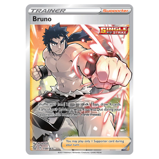 Pokemon - Sword & Shield - Battle Styles - Bruno - 158/163