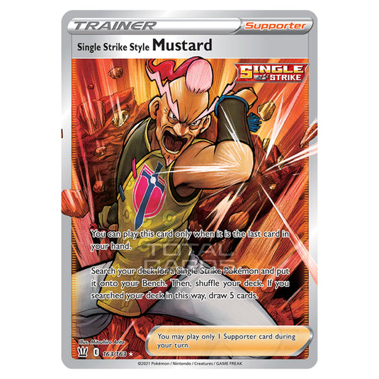 Pokemon - Sword & Shield - Battle Styles - Single Strike Style Mustard - 163/163