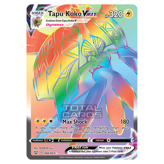 Pokemon - Sword & Shield - Battle Styles - Tapu Koko VMAX - 166/163