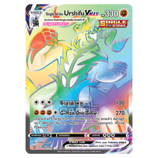 Pokemon - Sword & Shield - Battle Styles - Single Strike Urshifu VMAX - 167/163