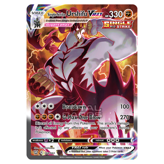 Pokemon - Sword & Shield - Battle Styles - Single Strike Urshifu VMAX - 168/163