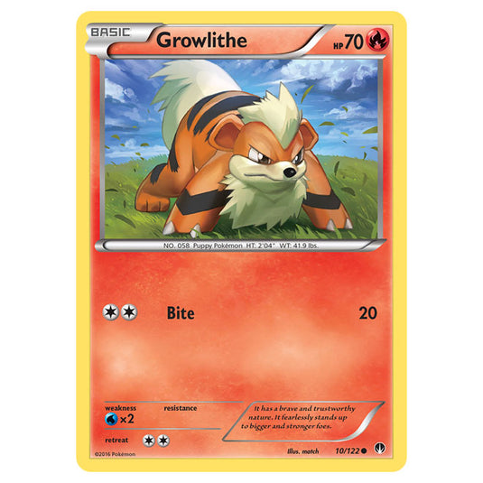 Pokemon - XY - BREAKpoint - Growlithe - 10/122