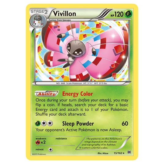 Pokemon - XY - BREAKthrough - Vivillon - 15/162