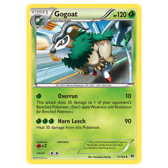 Pokemon - XY - BREAKthrough - Gogoat - 17/162