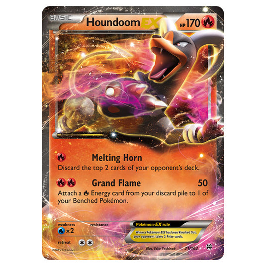 Pokemon - XY - BREAKthrough - Houndoom-EX - 21/162
