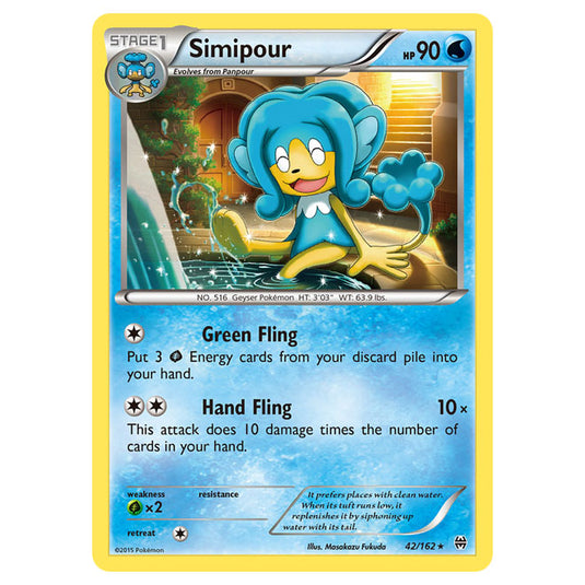 Pokemon - XY - BREAKthrough - Simipour - 42/162