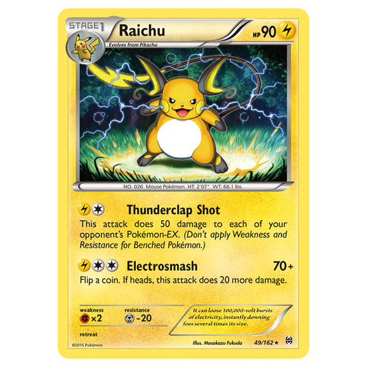 Pokemon - XY - BREAKthrough - Raichu - 49/162