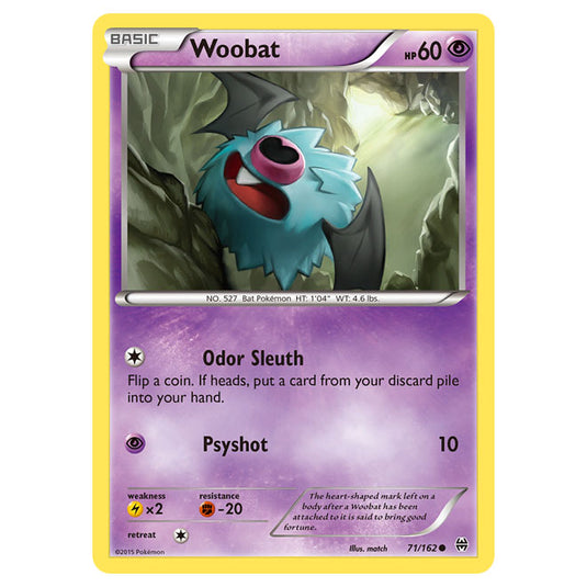 Pokemon - XY - BREAKthrough - Woobat - 71/162