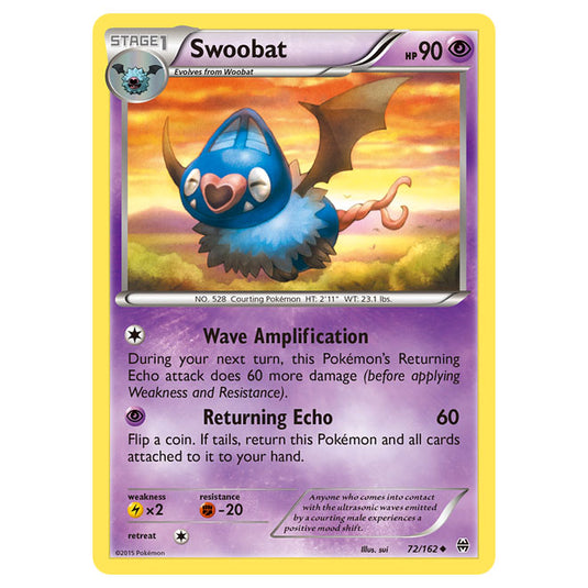 Pokemon - XY - BREAKthrough - Swoobat - 72/162