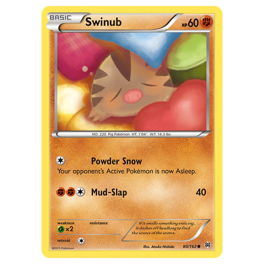 Pokemon - XY - BREAKthrough - Swinub - 80/162