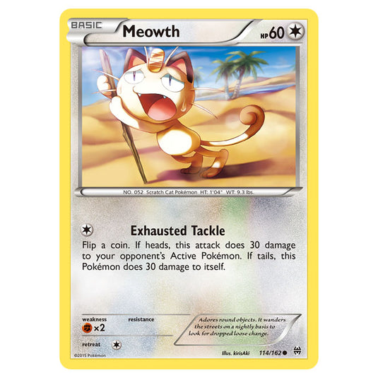 Pokemon - XY - BREAKthrough - Meowth - 114/162