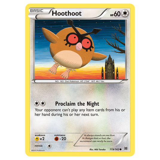 Pokemon - XY - BREAKthrough - Hoothoot - 119/162