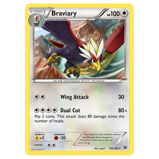 Pokemon - XY - BREAKthrough - Braviary - 130/162