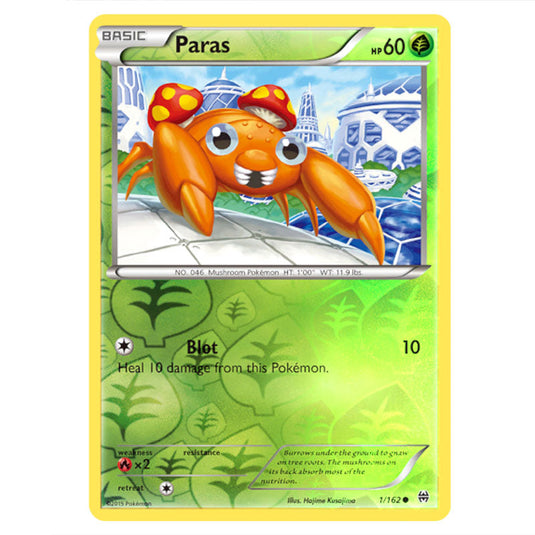 Pokemon - XY - BREAKthrough - Paras - 001/162 - (Reverse Holo)