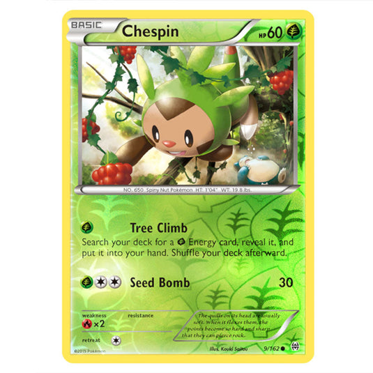 Pokemon - XY - BREAKthrough - Chespin - 009/162 - (Reverse Holo)