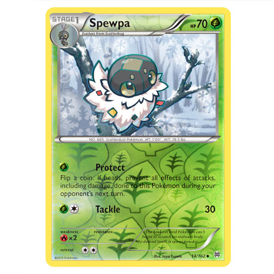 Pokemon - XY - BREAKthrough - Spewpa - 014/162 - (Reverse Holo)