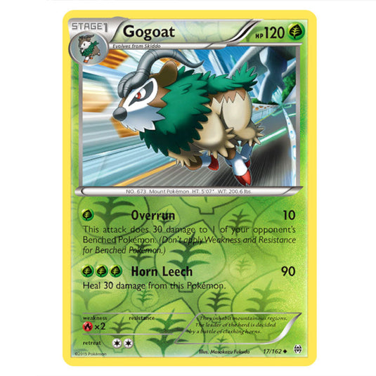 Pokemon - XY - BREAKthrough - Gogoat - 017/162 - (Reverse Holo)